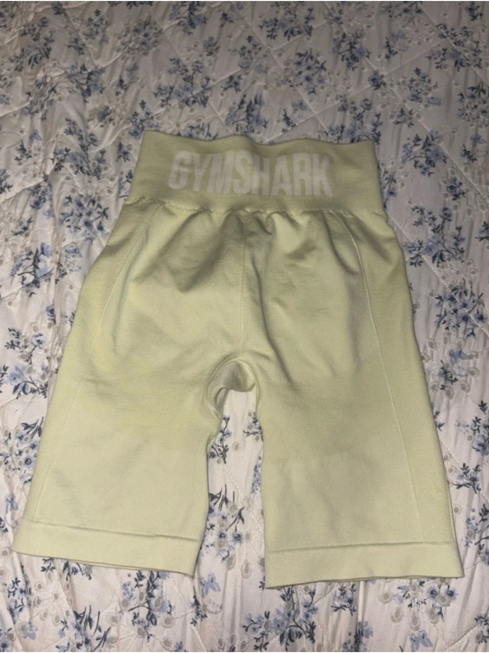 Gymshark Kids Lime Bike Shorts with Branded Waistband